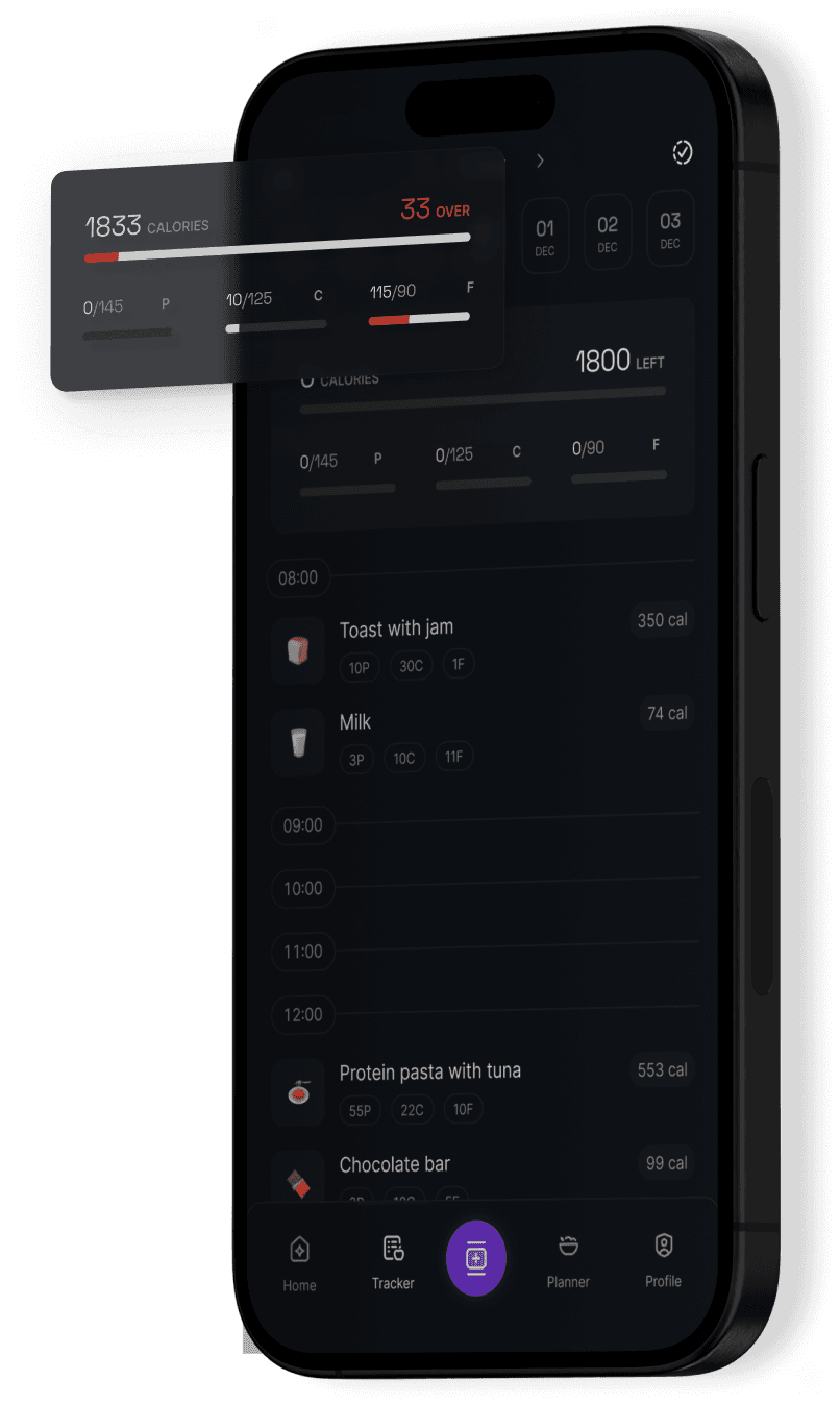 iPhone screen with the tracking feature from nootris